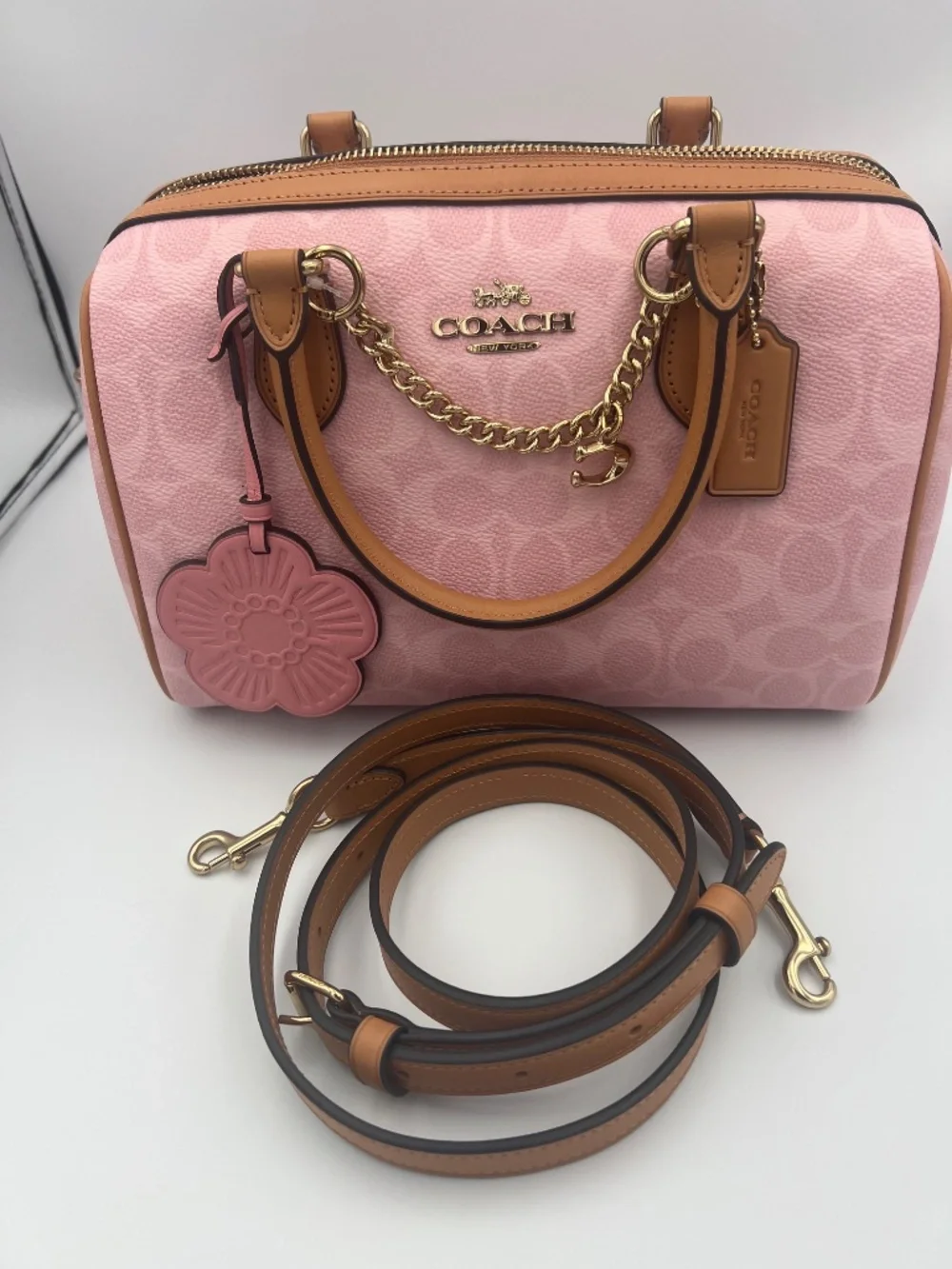 Rowan Satchel Bag In Signature Canvas With Charms